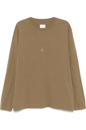 ROA Long Sleeve Tops, male, , S, Olive Crew Neck Long Sleeve