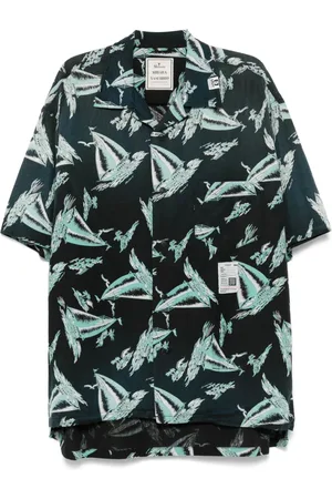 MIHARA YASUHIRO Black Button-Up Shirt with Chest Pocket