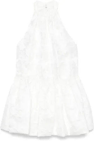 By Malina Halterneck Dress with Pleat Detailing