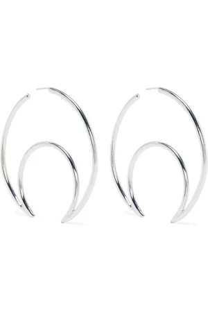 Marine Serre Crescent Moon Pendant Earrings