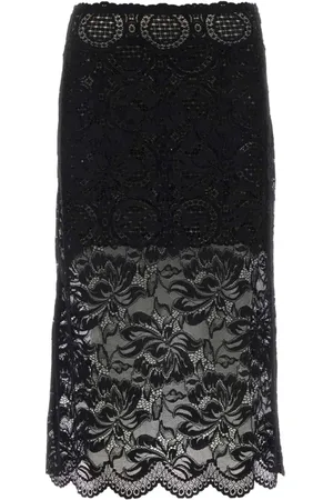 Paco rabanne Midi Skirts, female, , M, Elegant Lace Skirt