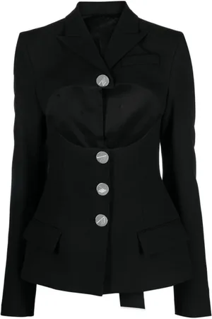 The Attico Cut-Out Jacket with Silver Buttons
