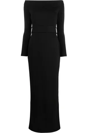 Solace Gowns, female, , M, Off-Shoulder Crepe Dress