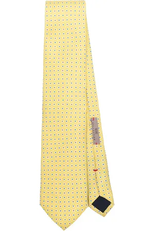 Lady Anne Ties, male, , ONE SIZE, Geometric Lemon Tie Pointed Tip