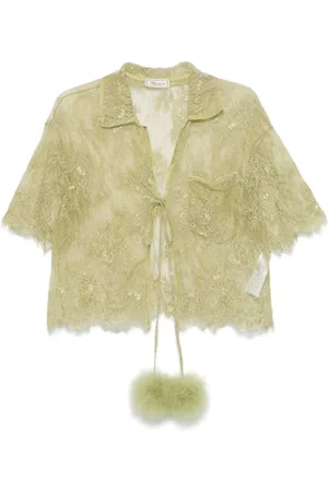 BLUMARINE Tie-Front Shirt with Pocket