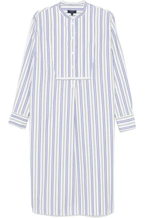 Soeur Striped Button-Up Dress with Slits