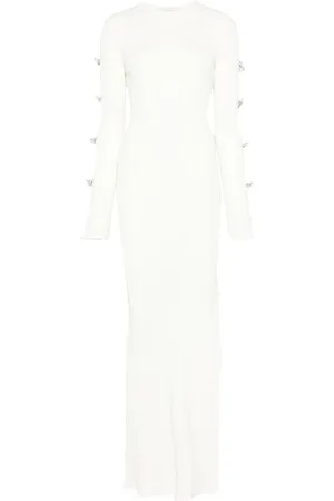 Mach & Mach Knitted Dresses, female, , M, Side Slit Dress with Ribbed Detailing