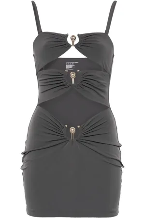 CHRISTOPHER ESBER Charcoal Grey Cut-Out Dress