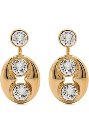 Amina Muaddi Earrings, female, , ONE SIZE, Crystal Butterfly Drop Earrings