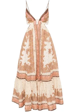 ZIMMERMANN V-Neck Midi Dress
