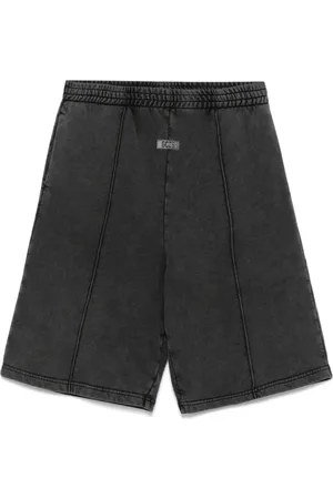 GCDS Casual Shorts, male, , M, Dark Grey Elasticated Waistband Shorts