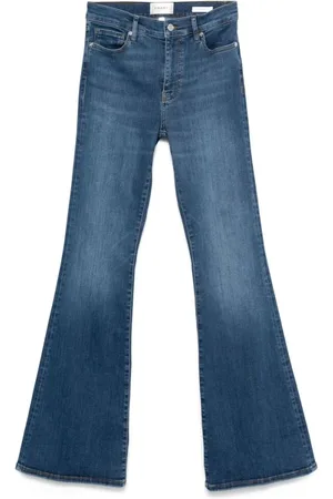 Frame Flared Jeans, female, , W30, Indigo Denim High-Waisted Flared Jeans