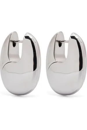 TOM WOOD Earrings, female, , ONE SIZE, Sculpted Silver Hoop Earrings