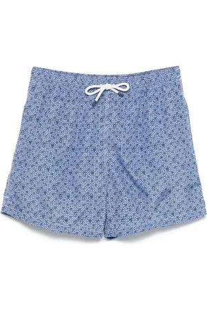 FEDELI Navy Beachwear Drawstring Shorts