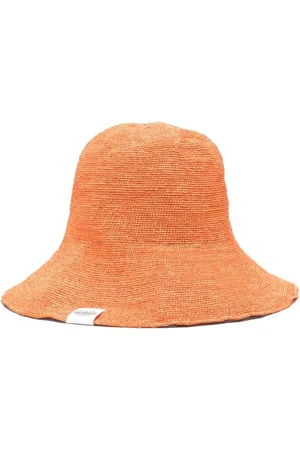 Ruslan Baginskiy Hats, female, , ONE SIZE, Tangerine Wide Brim Hat