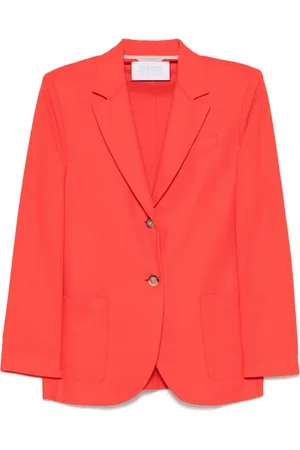 Harris Wharf London Blazers, female, , L, Flame Jacket with Front Buttons