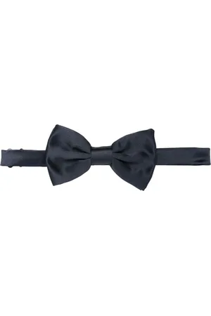 Lady Anne Silk Bow Tie with Logo Patch