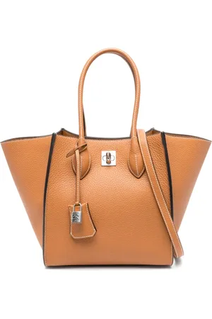 ERMANNO SCERVINO Camel Shoulder Bag with Turn-Clasp