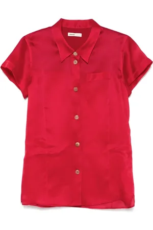 Khaite Shirts, female, , M, Cardinal Shirt Classic Collar Short Sleeves