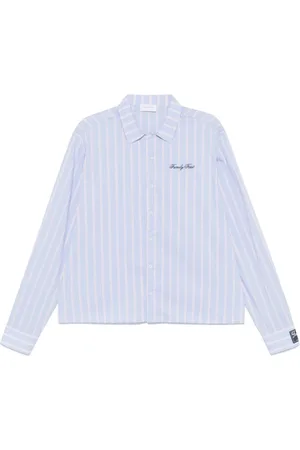 Family First Casual Shirts, male, , M, Sky Pinstripe Shirt with Logo