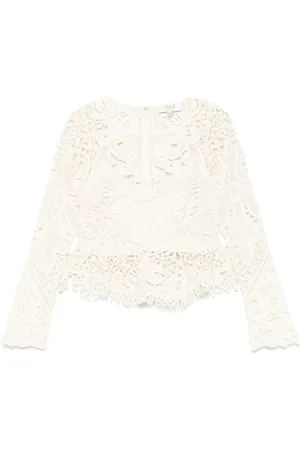 SEA Lace Panel Long Sleeve Dress