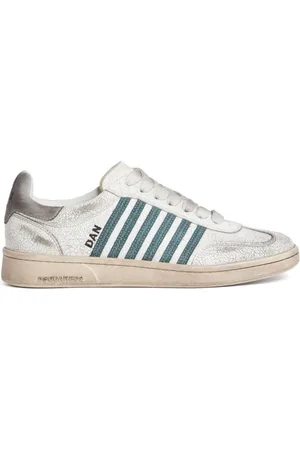 Dsquared2 And Green Leather Trainers