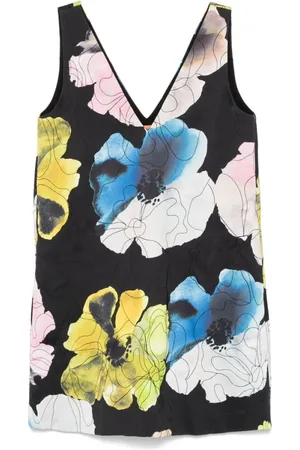 STINE GOYA Floral Embroidered Black Dress