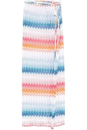 Missoni Sky Blue Side Tie Lurex Skirt