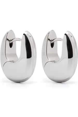 TOM WOOD Earrings, female, , ONE SIZE, Sculpted Hoop Earrings Silver Finish