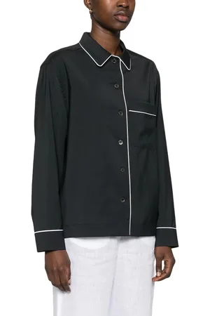 BARENA Black Button-Up Shirt with Contrast Trim