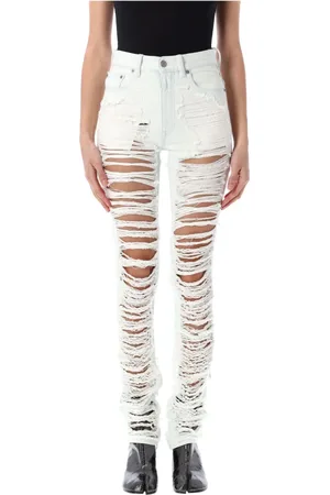 Maison Margiela Broken Skinny Jeans with Ripped Details