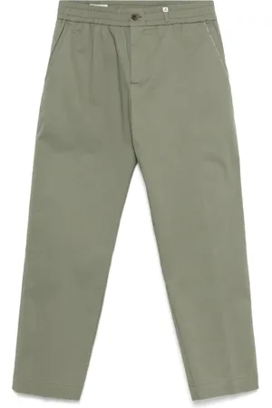 MYTHS Straight Trousers, male, , S, Olive Elasticated Waistband Trousers