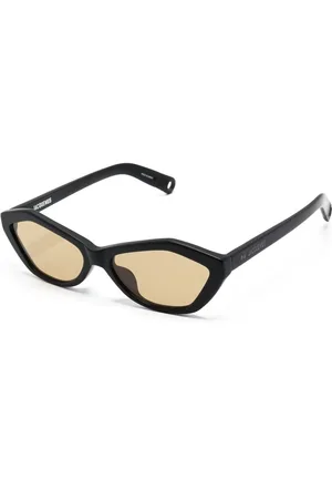 Jacquemus Sunglasses, female, , ONE SIZE, Curved Arms Logo Print Sunglasses