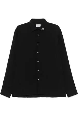 Family First Button-Up Shirt with Logo Collar