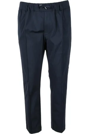 D.A. Daniele Alessandrini Grey Cotton Blend Stretch Trousers