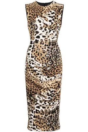 Roberto Cavalli Animal Print Sleeveless Dress