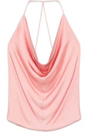 Tom Ford Sleeveless Tops, female, , XS, Halterneck Sleeveless Draped Top
