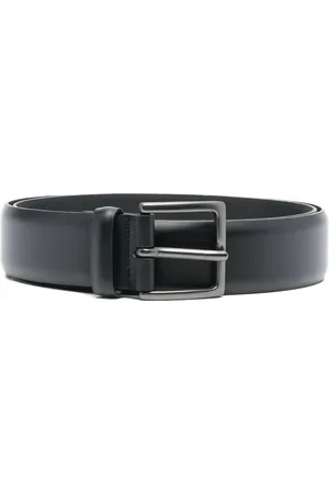 Orciani Leather Belt with Silver Buckle