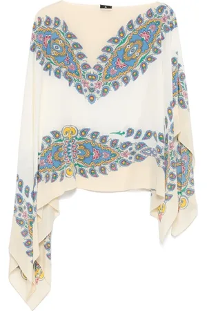 Etro Capes, female, , ONE SIZE, Asymmetric Boat Neck Cape