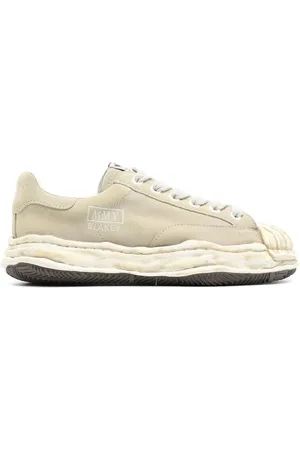 MIHARA YASUHIRO Sneakers, male, , 7 UK, Grey Leather Sneaker with Embroidered Logo