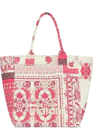 Isabel Marant Tote Bags, female, , ONE SIZE, Floral Print Raspberry Pink Shoulder Bag