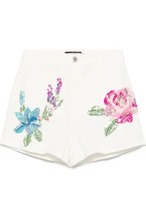 PATBO Denim Shorts, female, , 2XS, Sequin Detailing Shorts