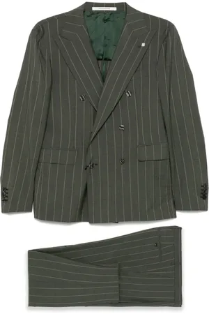 TAGLIATORE Double Breasted Suits, male, , XL, Forest Double-Breasted Suit