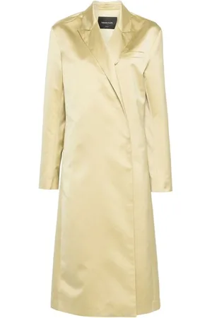 Fabiana Filippi Double-Breasted Coats, female, , XS, Crepe Coat with High Shine