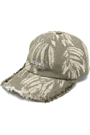 Jacquemus Caps, male, , 60 CM, Khaki Adjustable Strap Curved Peak Cap