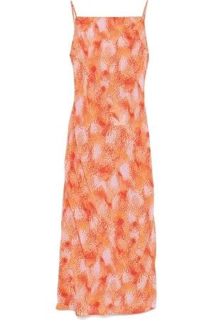 IRO Midi Dresses, female, , S, Terracotta Square Neck Dress