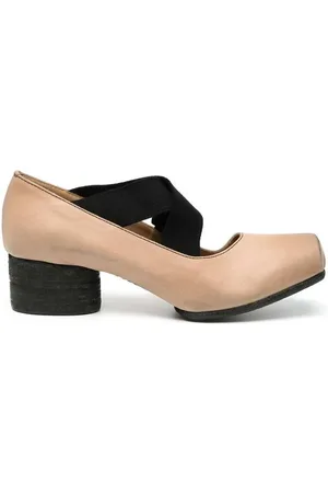 UMA WANG Square Toe Leather Slip-On Shoes