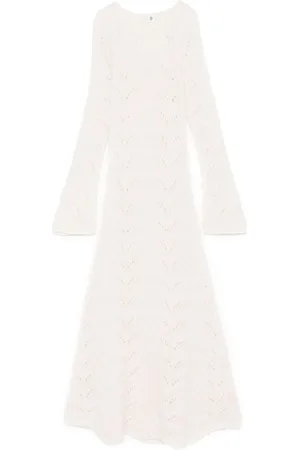 THE GARMENT Knitted Dresses, female, , 3XS, Beige Scoop Neck Dress with Split Cuffs