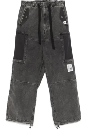 MIHARA YASUHIRO Loose-fit Jeans, male, , L, Drawstring Waist Grey Trousers