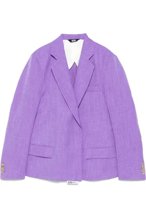 GCDS Blazers, female, , 2XS, Double-Breasted Jacket with Shoulder Pads